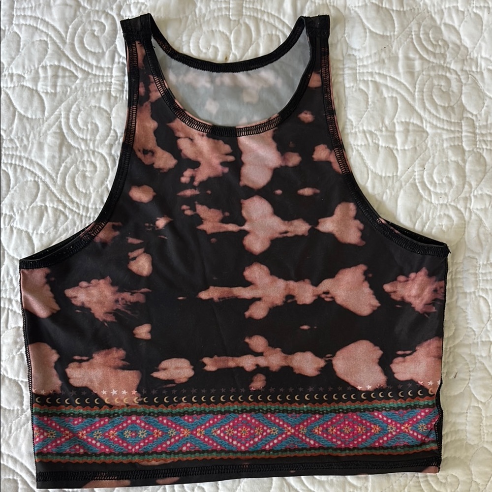 Teeki Tie Dye Geometric Mermaid Pilates Yoga Tank